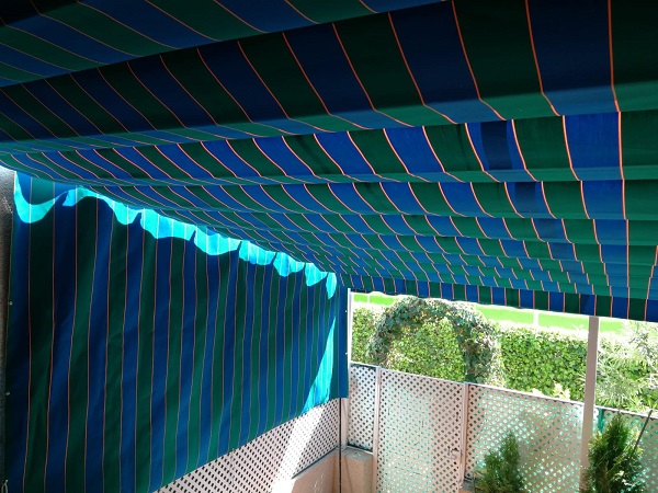 Cambio de lona en Pérgola y Cortinas laterales